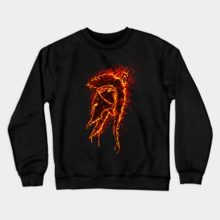 Spartan Helmet logo fire Crewneck Sweatshirt